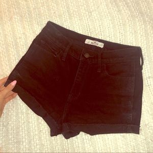 Black High Waisted Hollister Shorts
